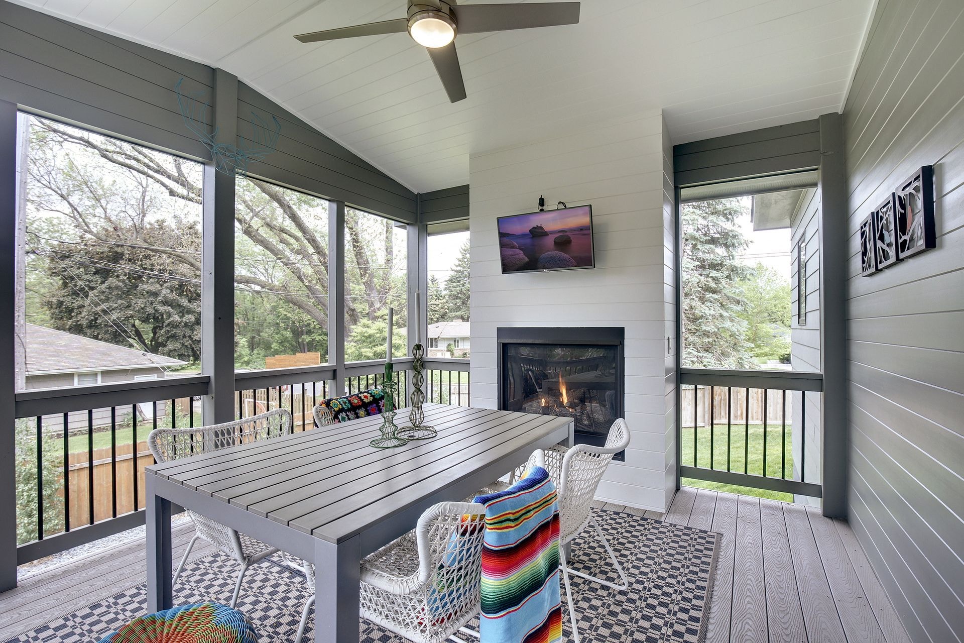 Screened Porch with Fireplace — Twin Cities